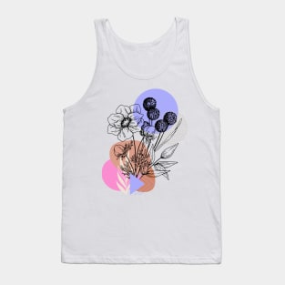 Flower Illustration Tank Top